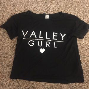 Crop top graphic tee valley girl